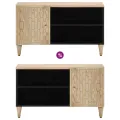 Meuble TV 80x31x46 cm bois massif de manguier