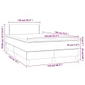 cadre de lit matelas et LED noir 120x190 cm tissu