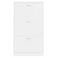 Armoire à chaussure Blanc brillant 59x17x108 cm Bois ingénierie