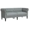 Ensemble de canapés 2 pcs gris clair tissu
