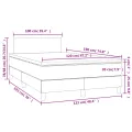 cadre de lit matelas LED blanc 120x190 cm similicuir