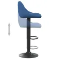 Tabourets de bar lot de 2 bleu velours