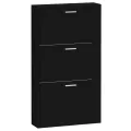 Armoire à chaussures Noir 59x17x108 cm Bois d'ingénierie