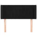 Tête de lit avec oreilles Noir 103x16x78/88 cm Velours