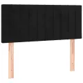 cadre de lit avec matelas Noir 120x200 cm Velours
