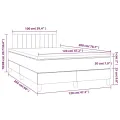 cadre de lit avec matelas Noir 120x200 cm Velours