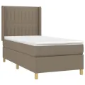 cadre de lit matelas et LED Taupe 80x200cm Tissu