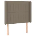 cadre de lit matelas et LED Taupe 80x200cm Tissu