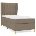 cadre de lit avec matelas Taupe 80x200 cm Tissu