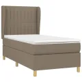cadre de lit avec matelas Taupe 80x200 cm Tissu