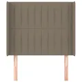 Tête de lit avec oreilles Taupe 93x16x118/128 cm Tissu