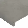 Cadre de lit avec tête de lit Gris clair 90x190 cm Velours