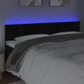 Tête de lit à LED Noir 180x5x78/88 cm Velours