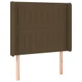 cadre de lit matelas et LED Marron foncé 100x200cm