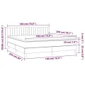 cadre de lit avec matelas Noir 180x200 cm Velours