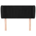 Tête de lit avec oreilles Noir 103x23x78/88 cm Velours