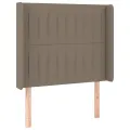 cadre de lit matelas et LED Taupe 80x200cm Tissu