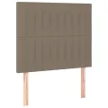 cadre de lit avec matelas Taupe 90x190 cm Tissu