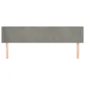 Tête de lit avec oreilles Gris clair 183x16x78/88 cm Velours