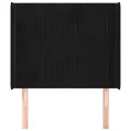 Tête de lit avec oreilles Noir 93x16x118/128 cm Velours