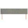 Têtes de lit 2 pcs Gris clair 90x5x78/88 cm Velours