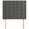 Têtes de lit 2 pcs Gris foncé 90x5x78/88 cm Velours