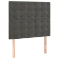 cadre de lit et matelas Gris foncé 90x190 cm Velours