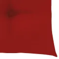 Chaises de jardin 6 pcs avec coussins rouge Bois de teck solide