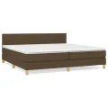 cadre de lit avec matelas Marron foncé 200x200 cm