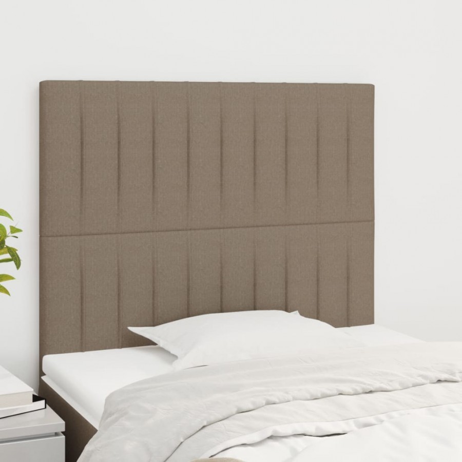 Têtes de lit 2 pcs Taupe 80x5x78/88 cm Tissu