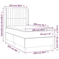 cadre de lit avec matelas Marron foncé 100x200 cm