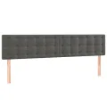 cadre de lit et matelas Gris foncé 180x200cm Velours
