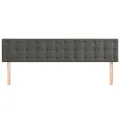 Têtes de lit 2 pcs Gris foncé 90x5x78/88 cm Velours