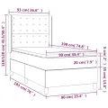cadre de lit matelas LED Gris foncé 90x190cm Velours