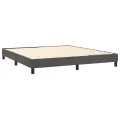 cadre de lit et matelas Gris foncé 180x200cm Velours