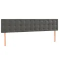 cadre de lit et matelas Gris foncé 180x200cm Velours