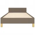 Cadre de lit avec tête de lit Taupe 80x200 cm Tissu