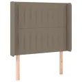cadre de lit matelas et LED Taupe 90x190 cm Tissu