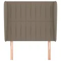 Tête de lit avec oreilles Taupe 93x23x118/128 cm Tissu