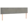 cadre de lit et matelas Gris clair 180x200cm Velours