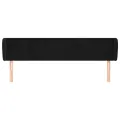 Tête de lit avec oreilles Noir 183x23x78/88 cm Velours