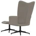 Chaise de relaxation avec repose-pied Gris clair Velours