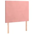 cadre de lit avec matelas LED Rose 90x200 cm Velours