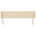 Tête de lit avec oreilles Crème 163x16x78/88 cm Tissu