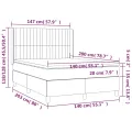 cadre de lit et matelas Gris clair 140x200cm Velours