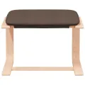 Chaise de relaxation avec repose-pied Marron foncé Tissu