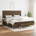 cadre de lit avec matelas Marron foncé 200x200 cm