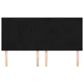 Têtes de lit 4 pcs Noir 90x5x78/88 cm Velours
