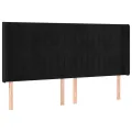 cadre de lit matelas et LED Noir 180x200 cm Velours