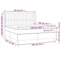 cadre de lit matelas et LED Noir 180x200 cm Velours